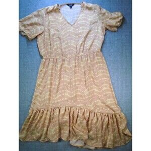 Simply Vera Wang Dress Puff Dress Womens XL Asymmetrical Ruffle Bottom Lining